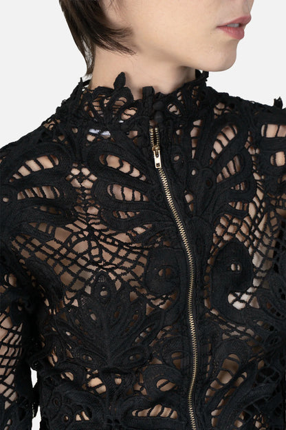 Casaqueto Preto Renda Zen