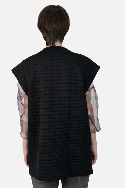 Colete Preto Textura Mixed