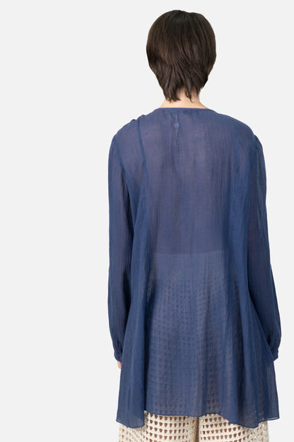 Blusa Azul Detalhe Animale
