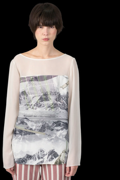 Blusa Color Seda Animale