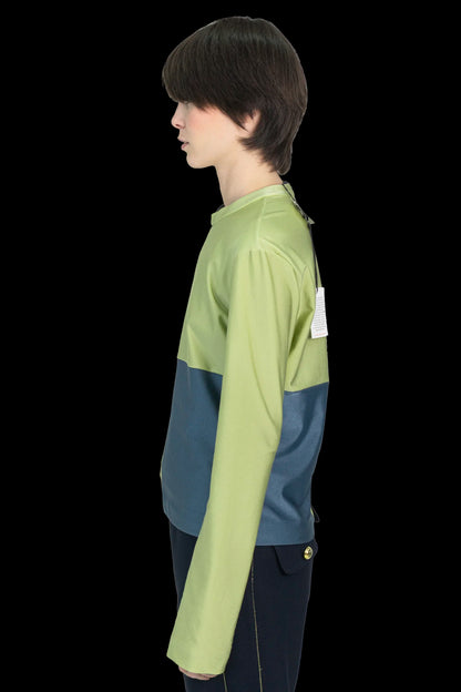 blusa bicolor detalhe NK