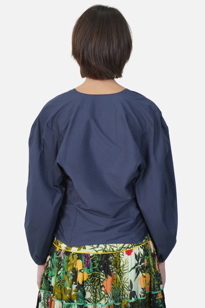 Blusa Azul Detalhe Cris Barros