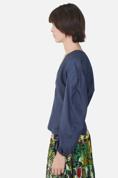 Blusa Azul Detalhe Cris Barros