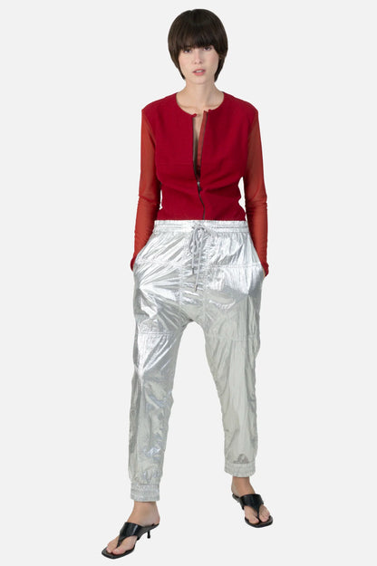 Calça Prata Metalizada Animale