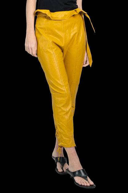 Calça Amarela Couro NK
