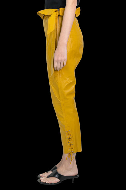 Calça Amarela Couro NK