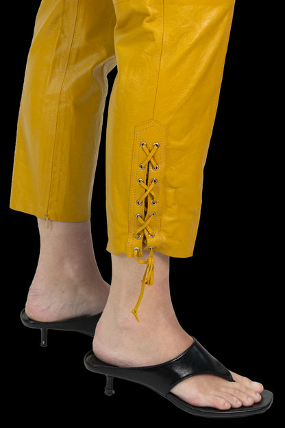 Calça Amarela Couro NK