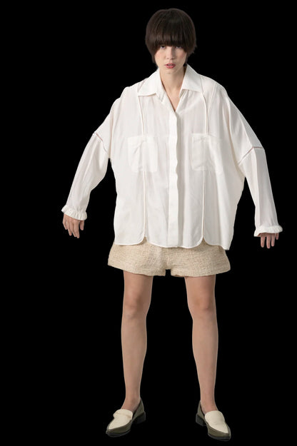 Camisa Off Detalhe Paula Raia
