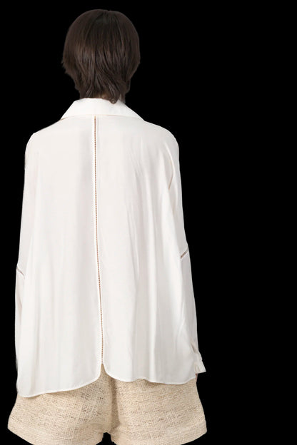 Camisa Off Detalhe Paula Raia