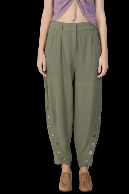 Calça Verde Detalhe Cris Barros