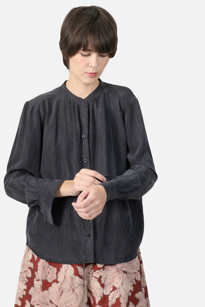 Camisa Cinza Seda Mixed