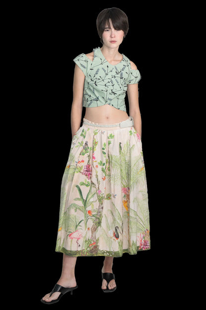 Saia Color Estampada Isolda