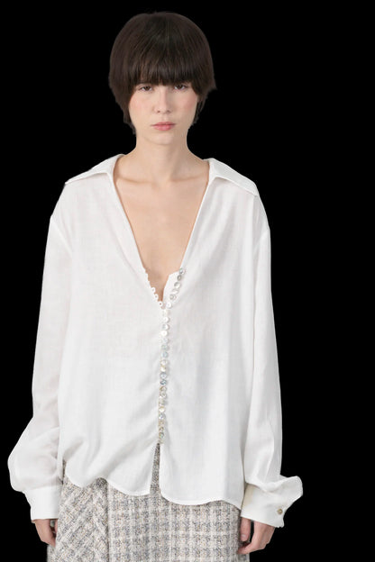 Camisa Off Detalhe Cris Barros