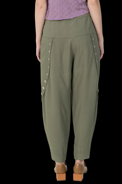 Calça Verde Detalhe Cris Barros