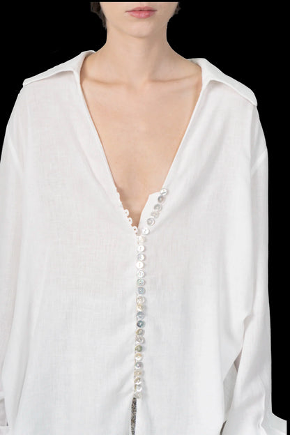 Camisa Off Detalhe Cris Barros