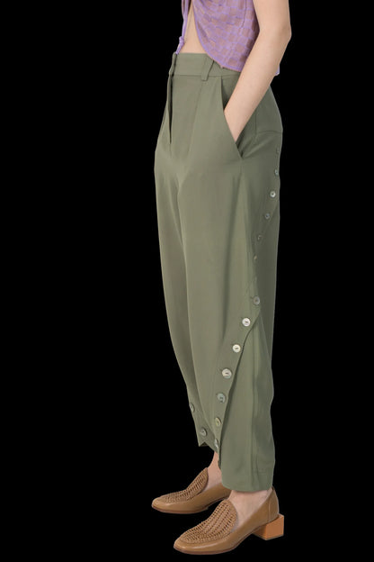 Calça Verde Detalhe Cris Barros
