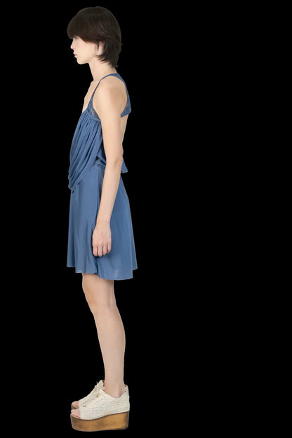 Vestido Azul Detalhe Cris Barros