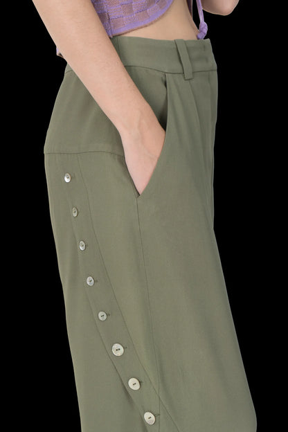 Calça Verde Detalhe Cris Barros