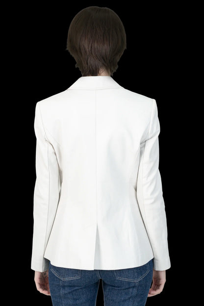 Blazer Branco Couro Bebe