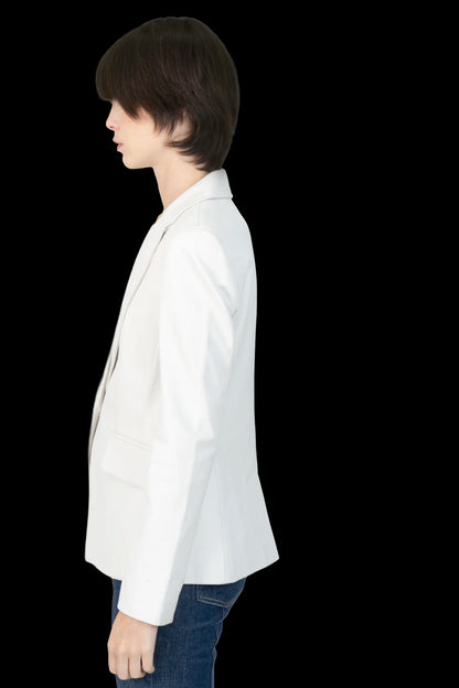 Blazer Branco Couro Bebe