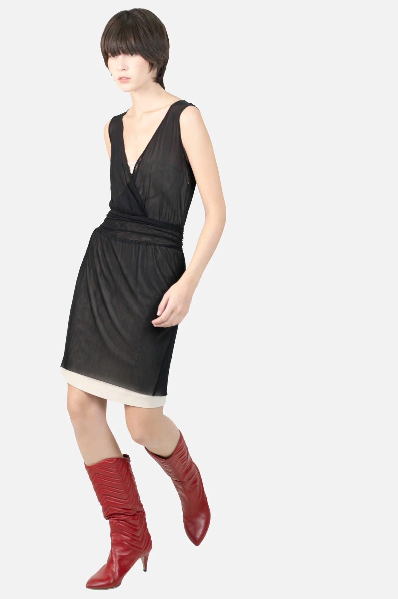 Vestido Bicolor Textura