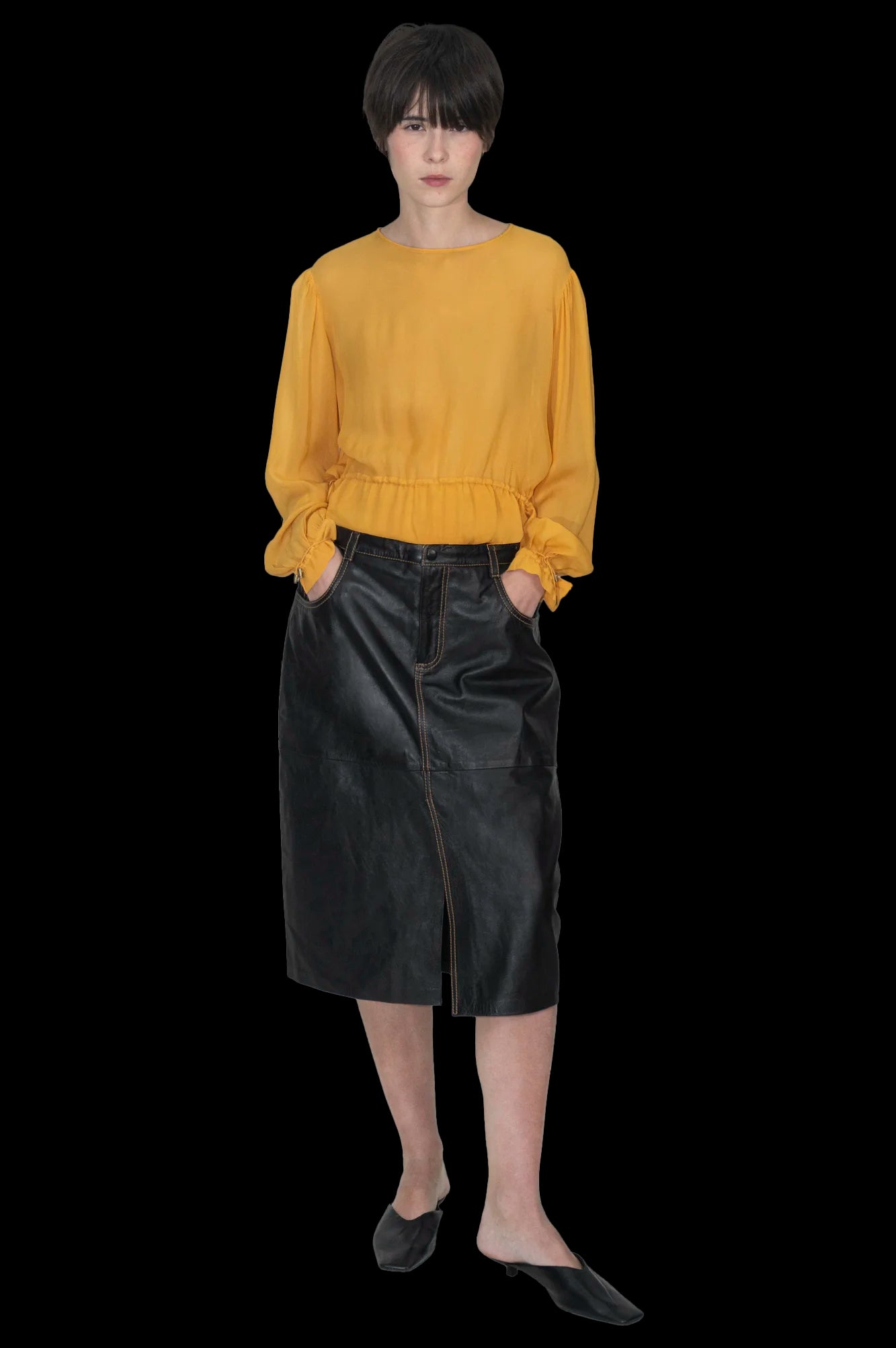 Blusa Amarela Seda