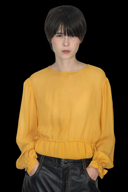 Blusa Amarela Seda Nati Vozza
