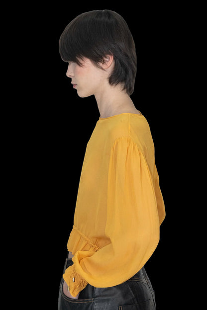 Blusa Amarela Seda Nati Vozza