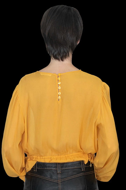 Blusa Amarela Seda Nati Vozza