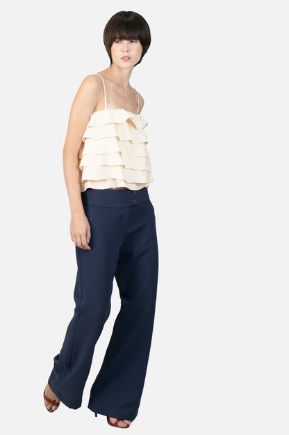 Calça Marinho Detalhe Mixed