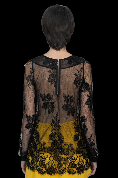 Blusa Preta Bordada PatBo