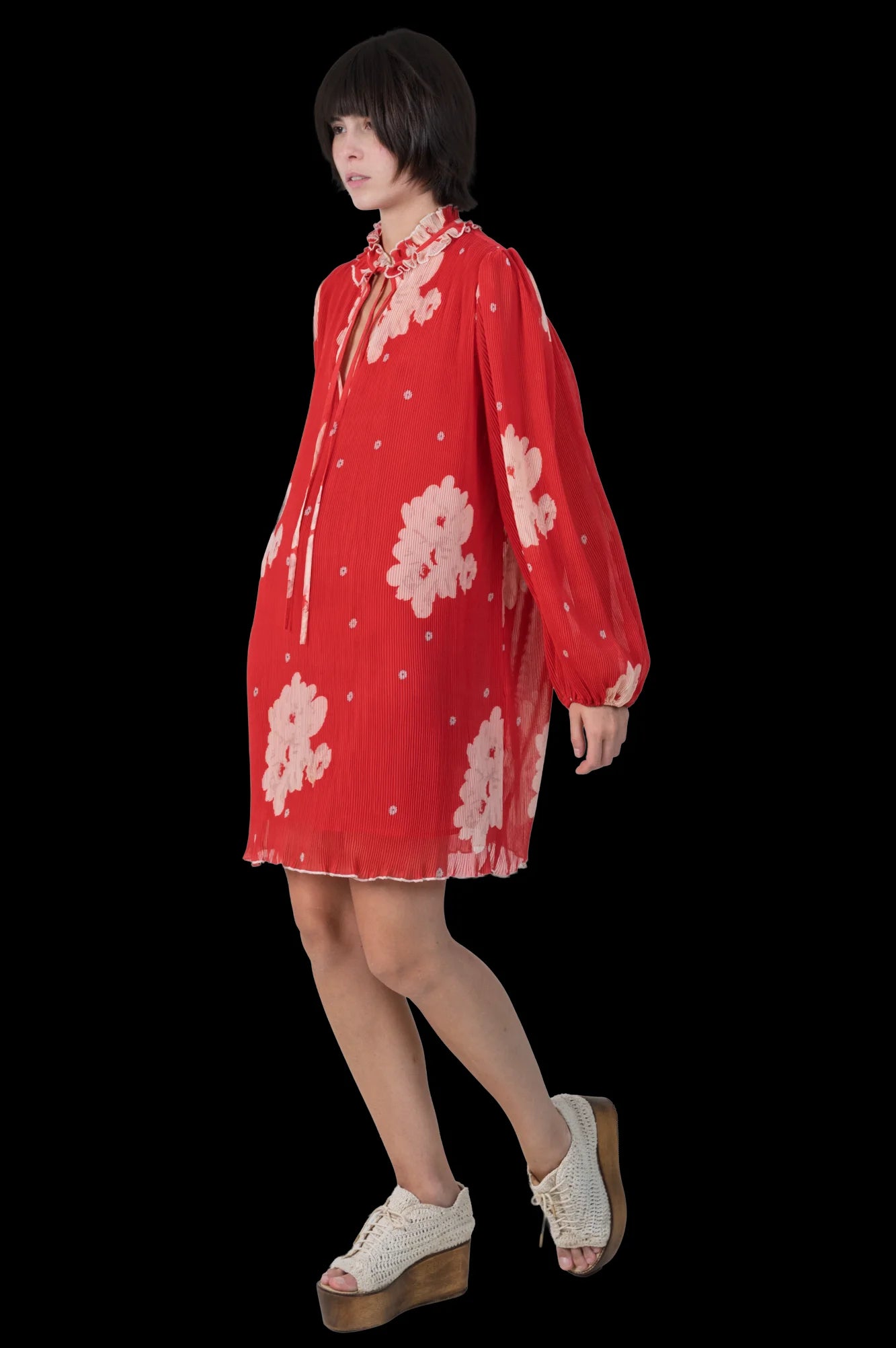 Vestido Color Plissado