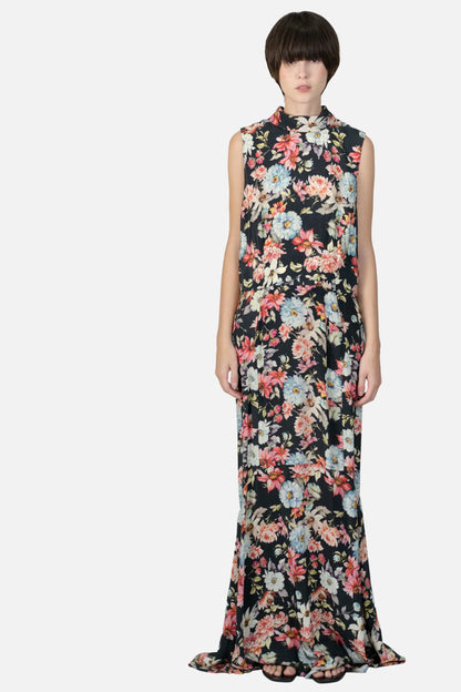 Vestido Color Seda Mixed