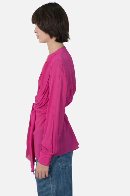Camisa Rosa Detalhe Cris Barros