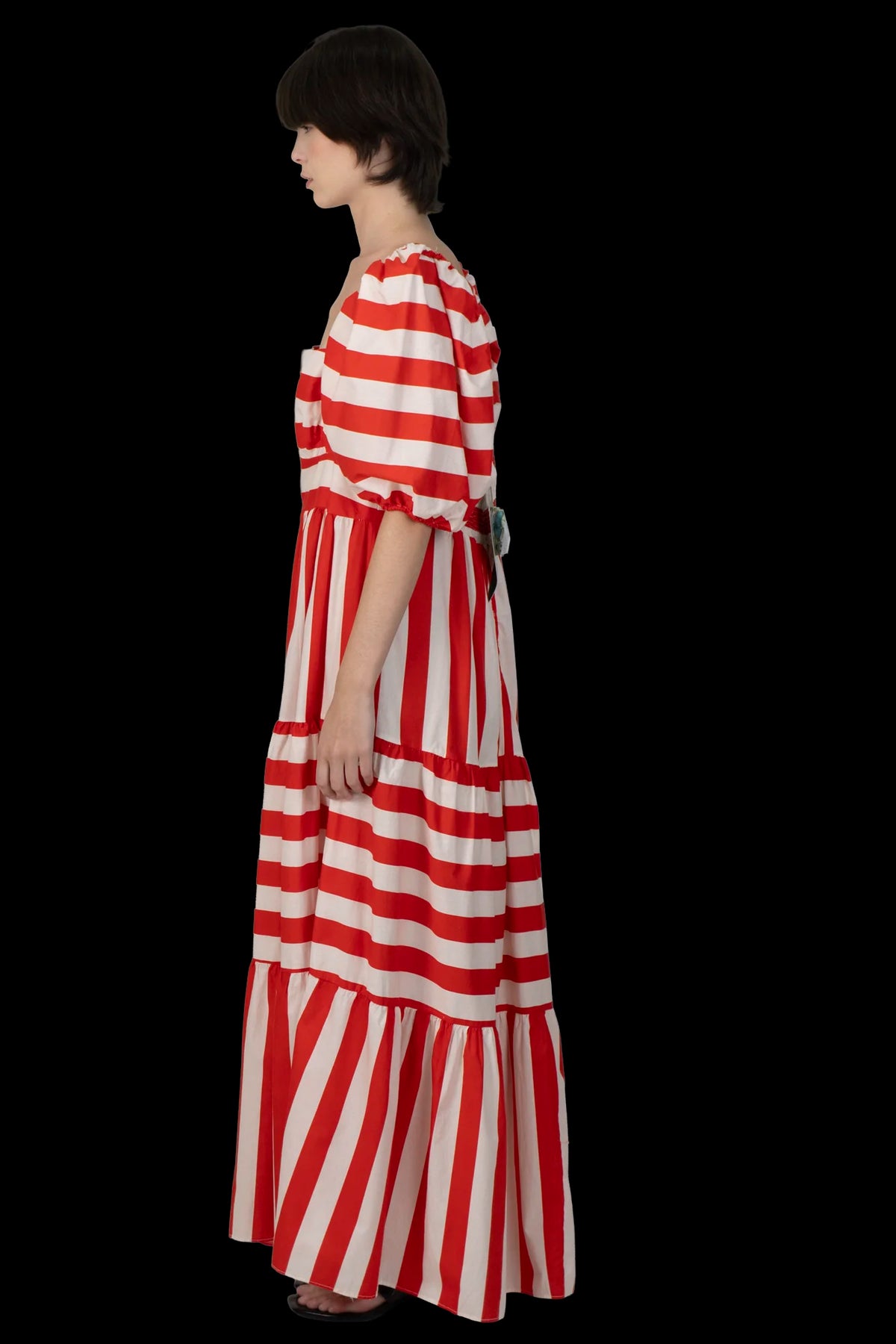 Vestido Bicolor Listrado