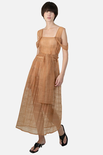 Vestido Color Textura Garimpo Adda