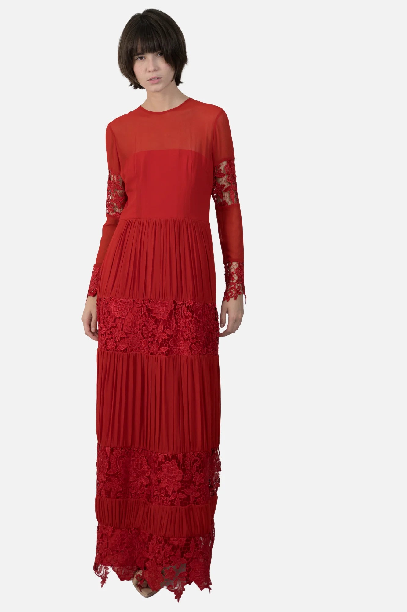 Vestido Vermelho Renda