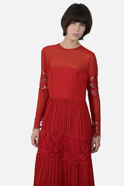 Vestido Vermelho Renda Agilità
