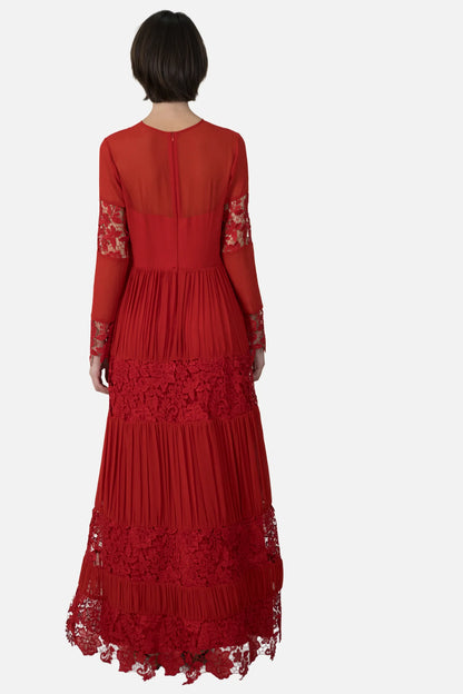 Vestido Vermelho Renda Agilità