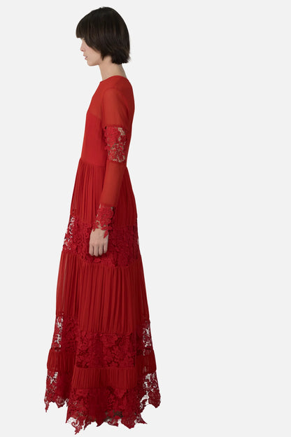 Vestido Vermelho Renda Agilità