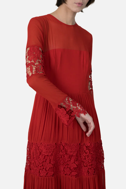 Vestido Vermelho Renda Agilità