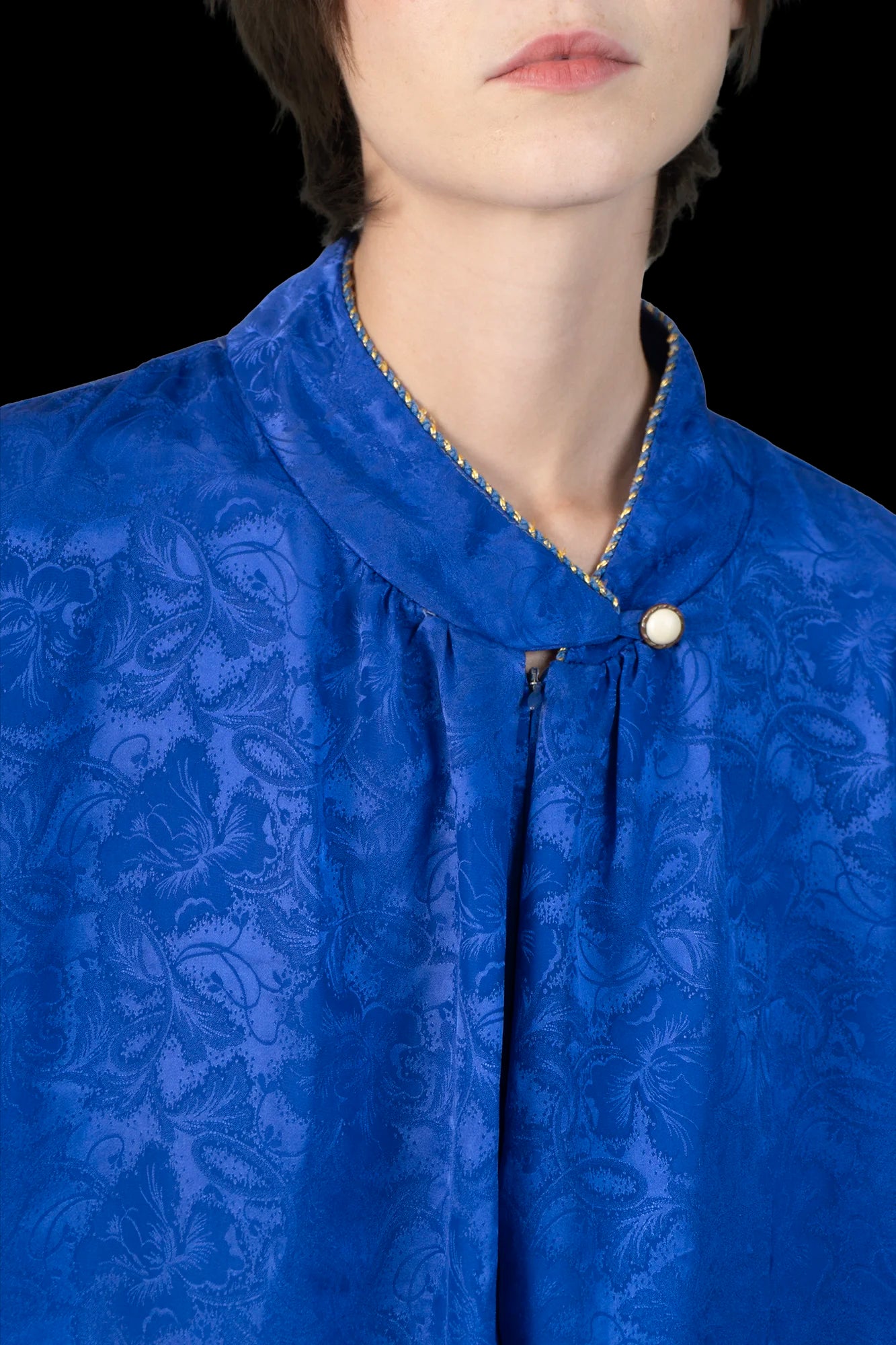 Vestido Azul Textura  - GARIMPO LONDRES