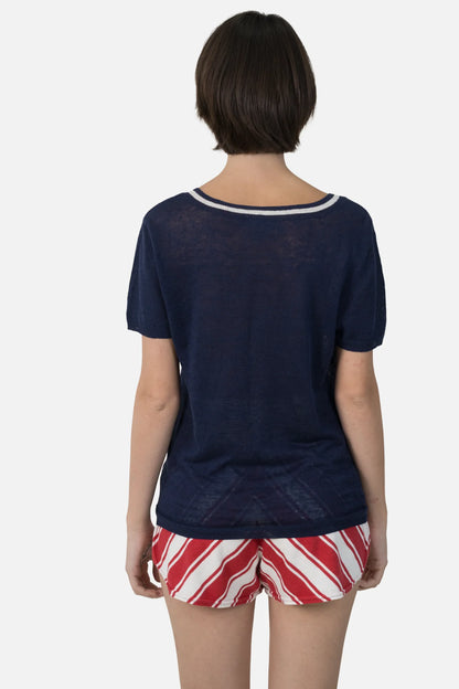 Blusa Bicolor Detalhe Richard's