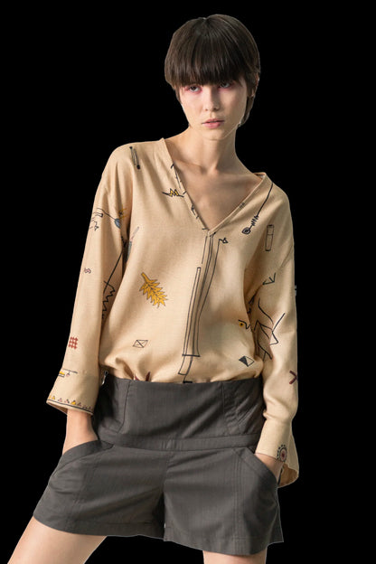 Short Cinza Detalhe Cris Barros