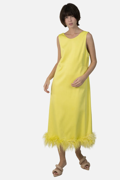 Vestido Verde Pluma D-Gaia