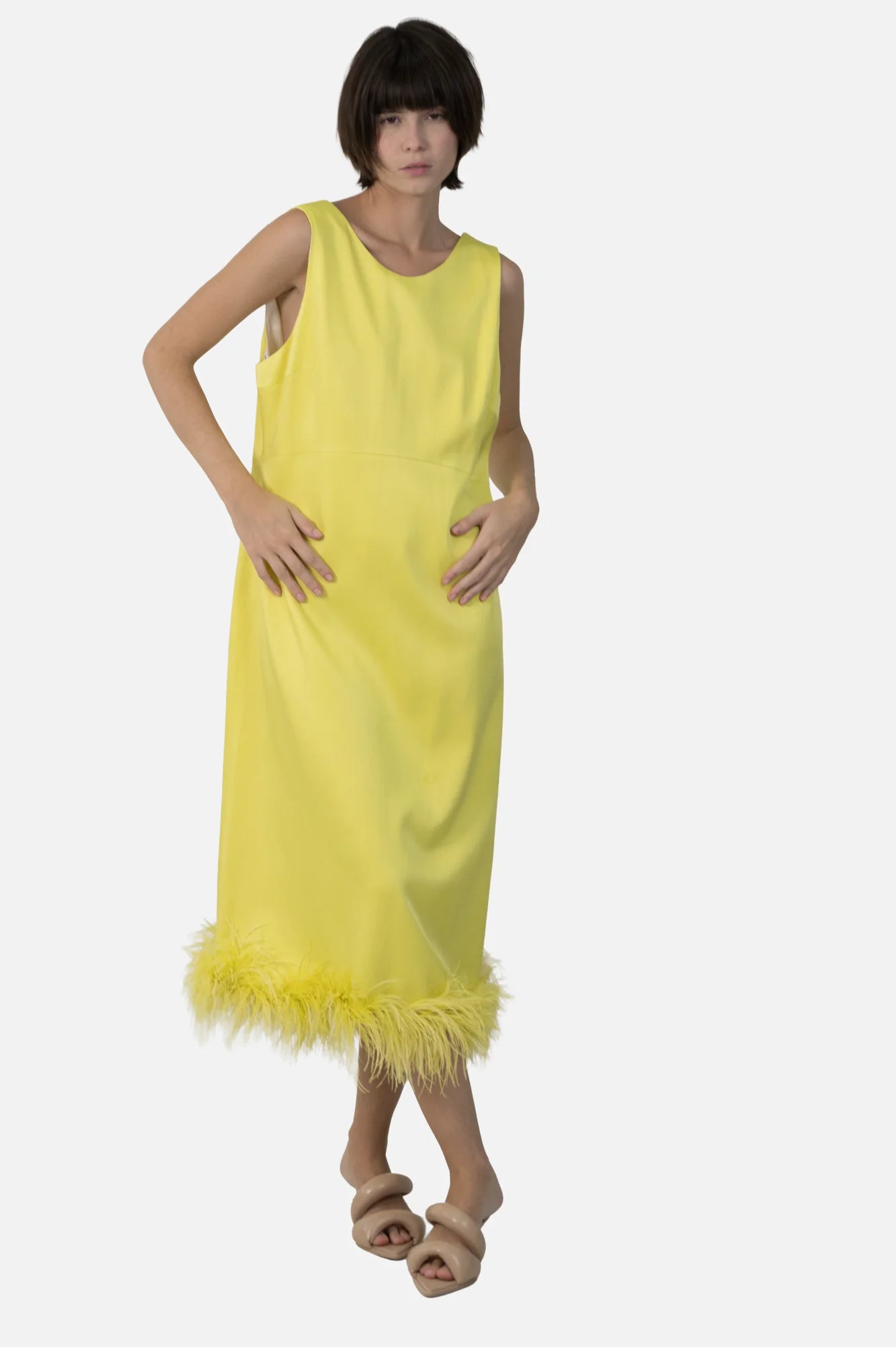 Vestido Verde Pluma