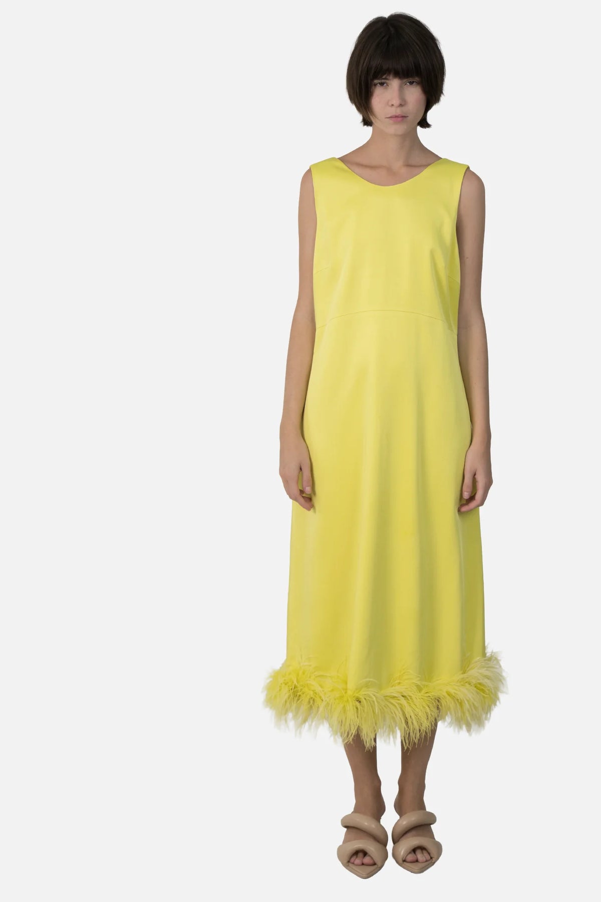 Vestido Verde Pluma
