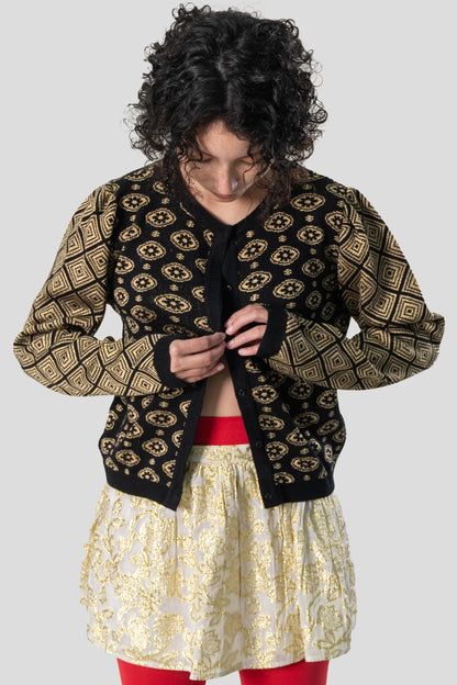 Cardigan Color Estampado Mixed