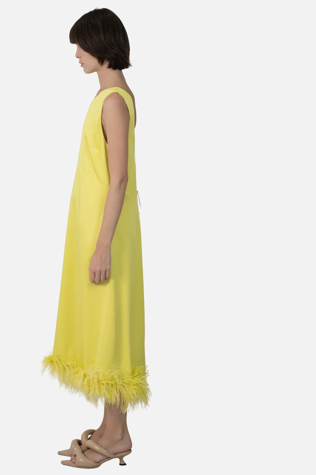 Vestido Verde Pluma