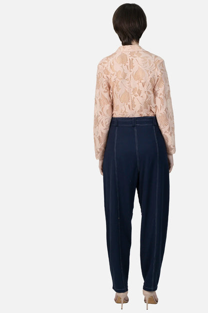 Calça Azul Pesponto Garimpo Adda